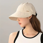 👒🔥Flattering Wide Brim Sun Hat for Women – UPF 50+ Face-Framing Visor Cap for Beach, Travel & Outdoor Wear