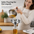 ⚡50K+ Sold🍳Heavy-Duty Stainless Steel Kitchen Funnel (Strainer Included)
