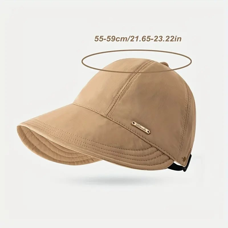 👒🔥Flattering Wide Brim Sun Hat for Women – UPF 50+ Face-Framing Visor Cap for Beach, Travel & Outdoor Wear