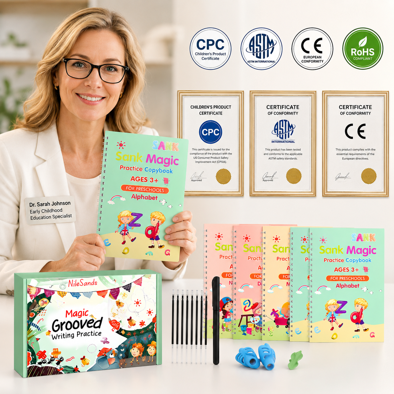 💥LAST DAY SALE 50%OFF📚MagicBook | Kids Practice Copybook Set (4Pcs/Set)