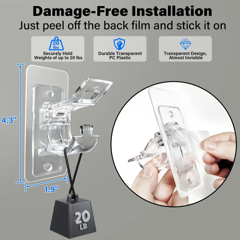 🔥6-Pack No Drill Needed Curtain Rod Holders Brackets | Heavy-Duty & Damage-Free