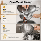 ⚡50K+ Sold🍳Heavy-Duty Stainless Steel Kitchen Funnel (Strainer Included)