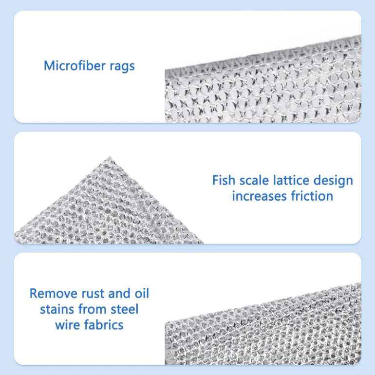 🔥Reusable Diamond WeaveScrubber Cloths - Tough onStains, Gentle on Surfaces