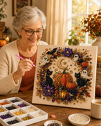 💥 Last Day 50% OFF – 👻✨ Halloween Pearl Art DIY Kit – Turn Tiny Pearls into Spooky-Cute Magic