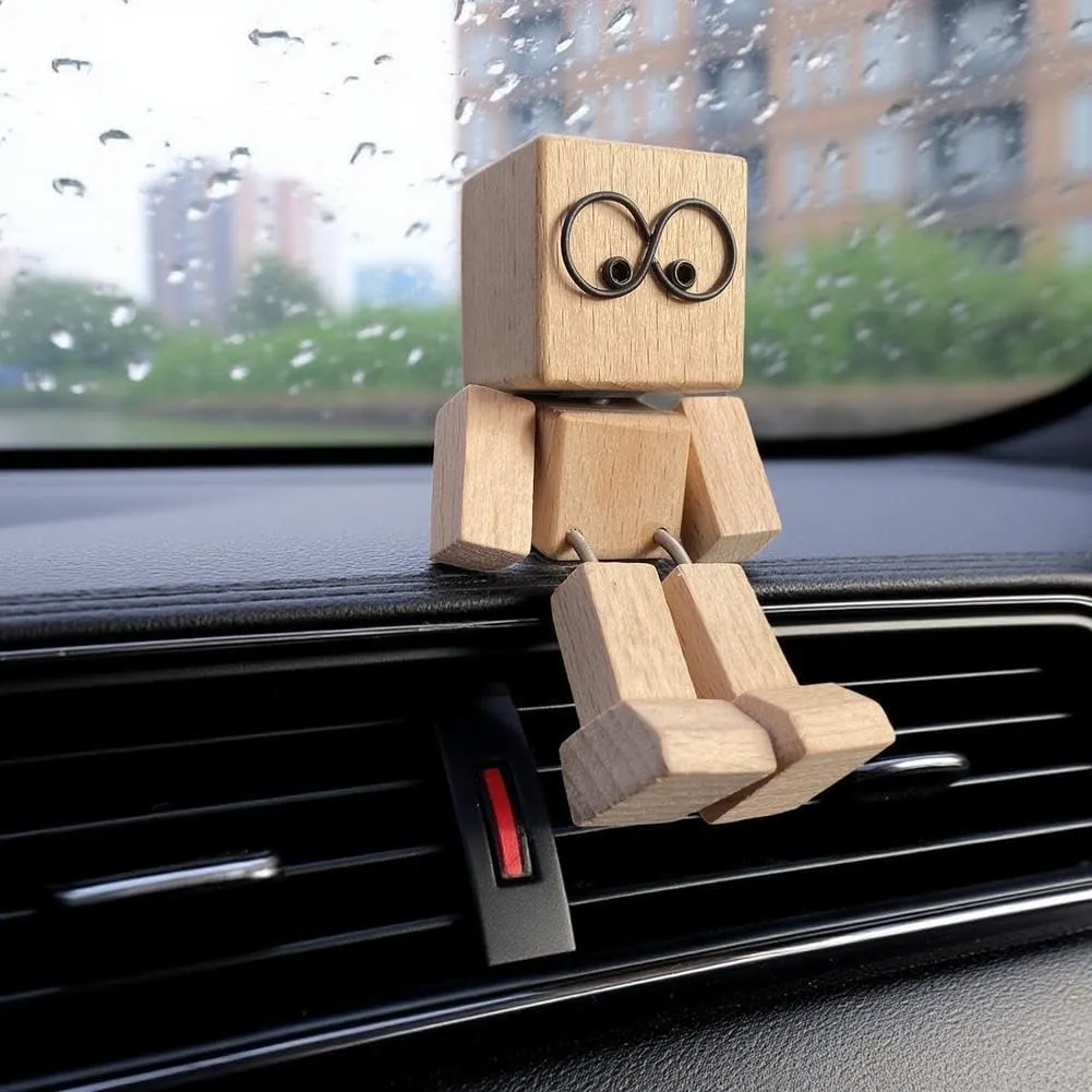 ⚡50K+ Sold🔥Selling Fast – Shaking Feet Wooden Doll - Sways with 12 Pcs Magnetic Expressions