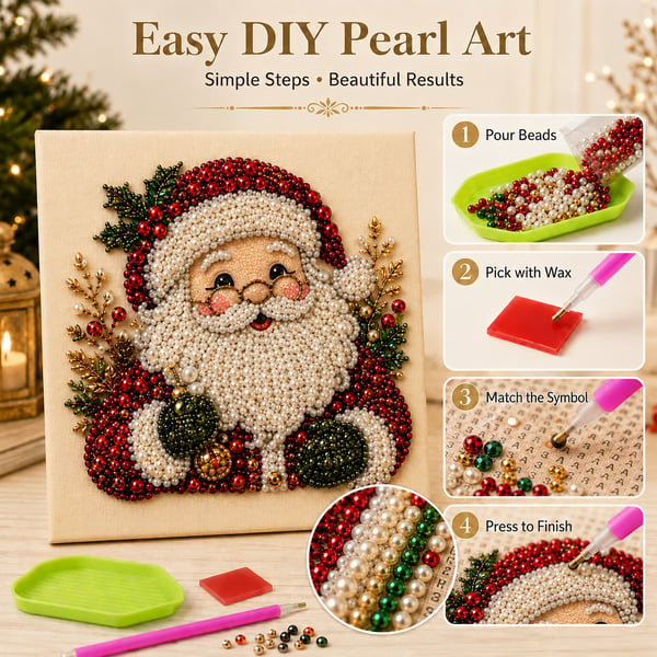 💥 Last Day 50% OFF – 👻✨ Halloween Pearl Art DIY Kit – Turn Tiny Pearls into Spooky-Cute Magic