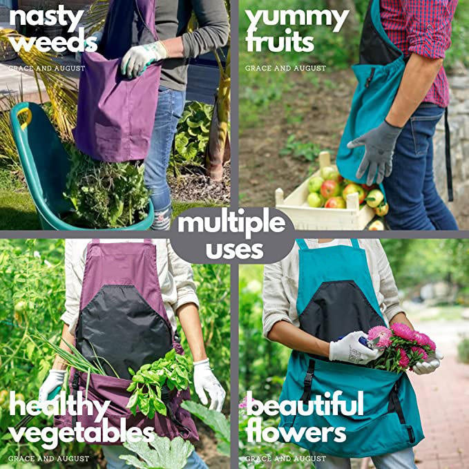 ✨Cross Back Gardening Apron With Deep Kangaroo Release Pockets