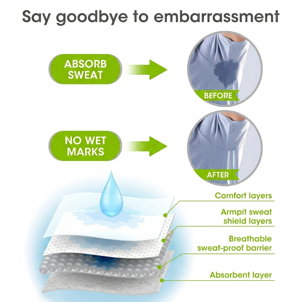 💥LAST DAY SALE 50%OFF - Premium Underarm Sweat Pads – All-Day Protection