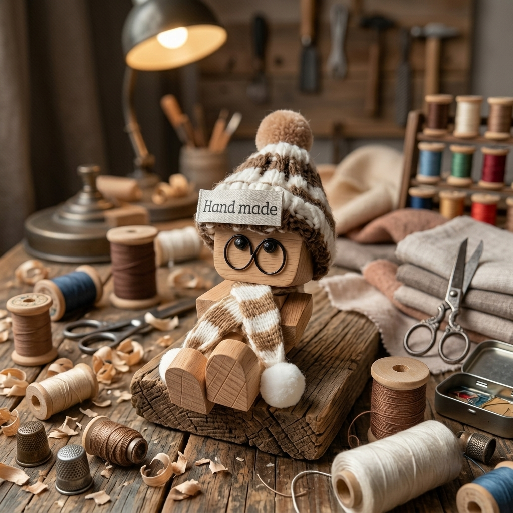 ⚡50K+ Sold🔥Selling Fast – Shaking Feet Wooden Doll - Sways with 12 Pcs Magnetic Expressions