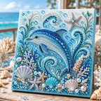 🔥 Last Day 50% OFF - 🌊✨ Ocean Theme Pearl Art DIY Kit – Relaxing DIY Craft to Create Stunning Coastal Artwork