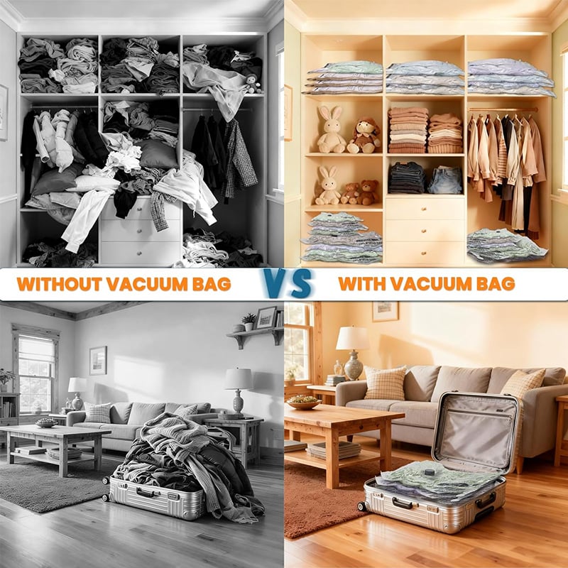 🎁 Mother's Day Sale 49% OFF - Cordless Travel Vacuum Storage Compression Bag Set