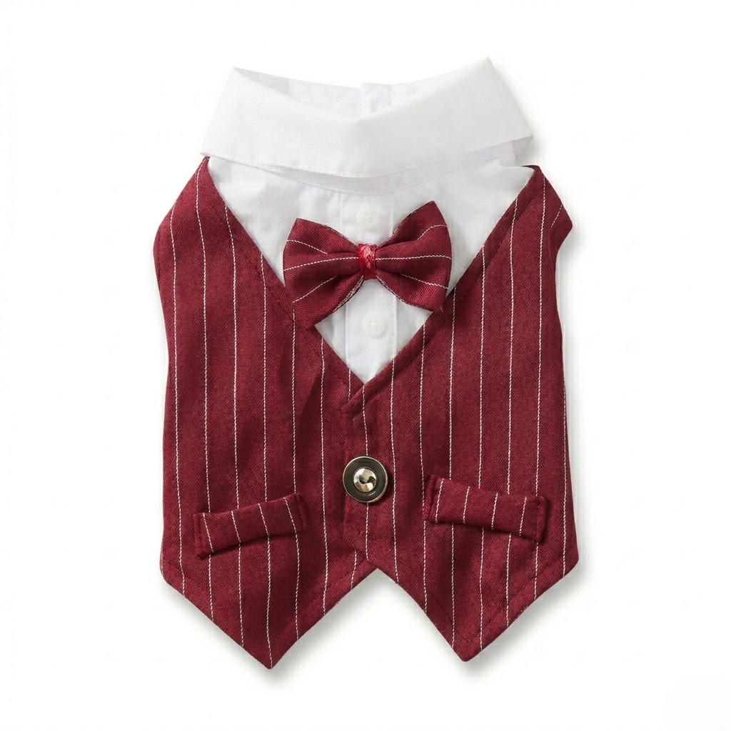 Sophisticated Striped Pet Formal Suit Set