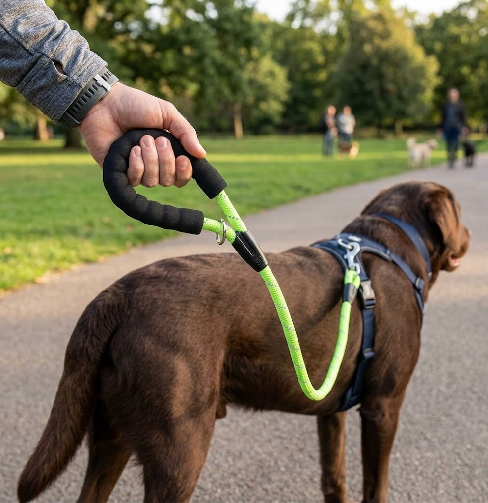 Pet dog walking leash