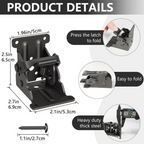 Heavy-Duty Folding Brackets with 90° Lock - Space-Saving Steel Hinges