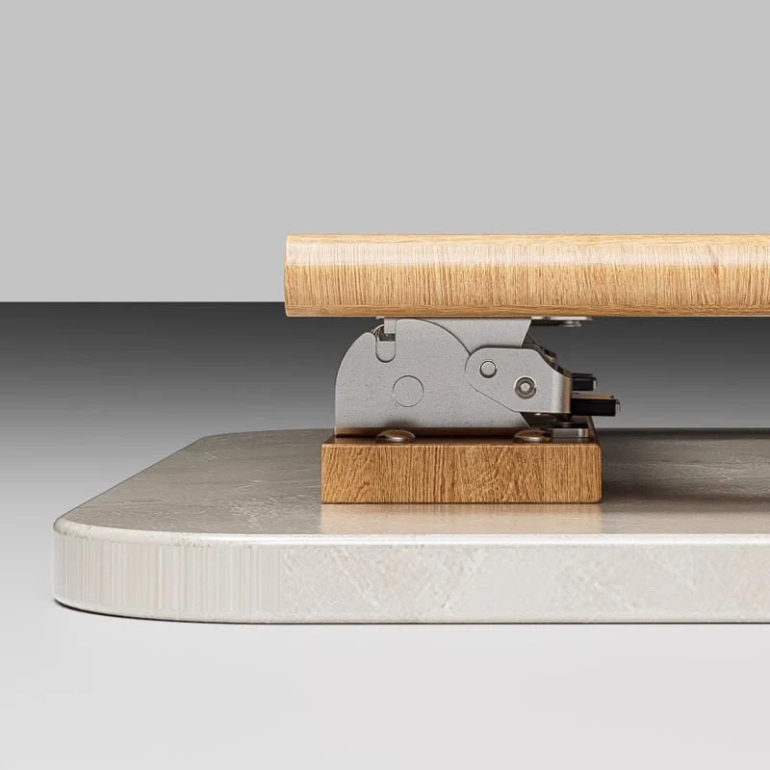 Heavy-Duty Folding Brackets with 90° Lock - Space-Saving Steel Hinges